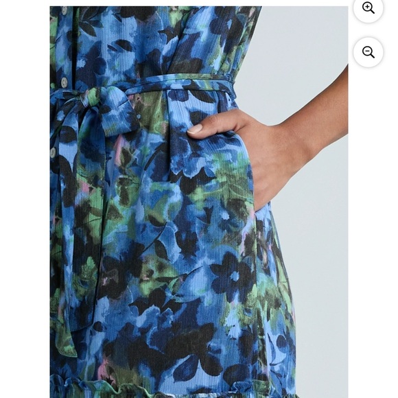 Time and Tru Blue Floral Maxi Dress. NWT. New with tags. - Picture 2 of 2